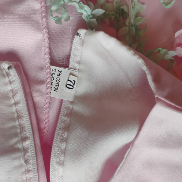 Baby Girl Pink Floral Tulle Dress | 6–9 Months | Bow Back - Picture 5 of 6